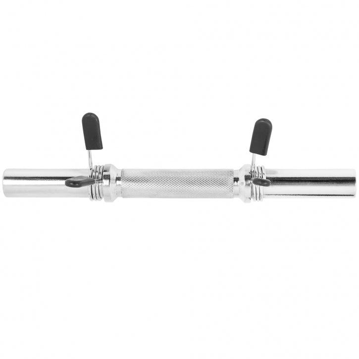 Kurzhantelstangenset 30 mm Chrom 35 cm mit Federverschluss