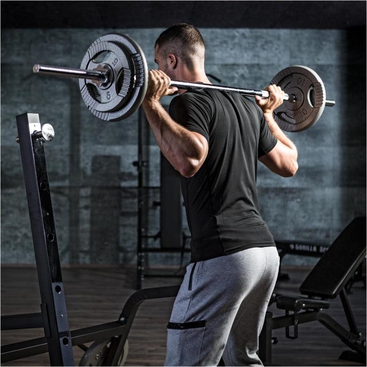 Langhantelstange Chrom 150 cm mit Sternverschluss