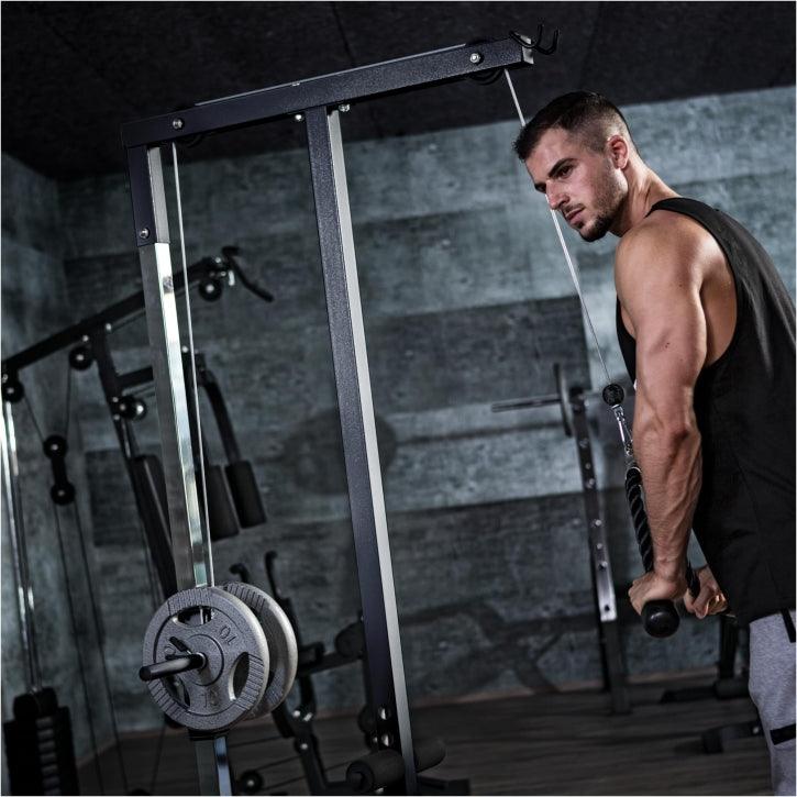 Latzugstation in Weiß/Schwarz