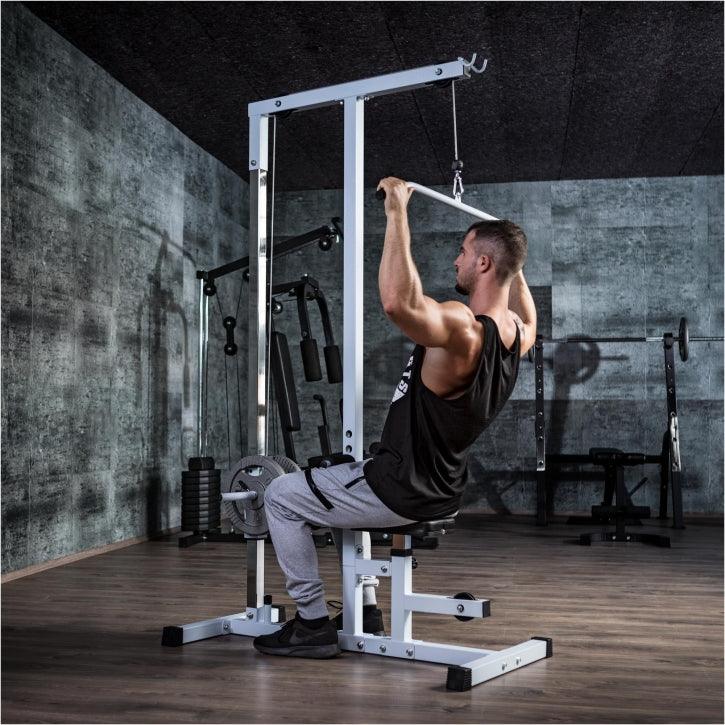 Latzugstation in Weiß/Schwarz