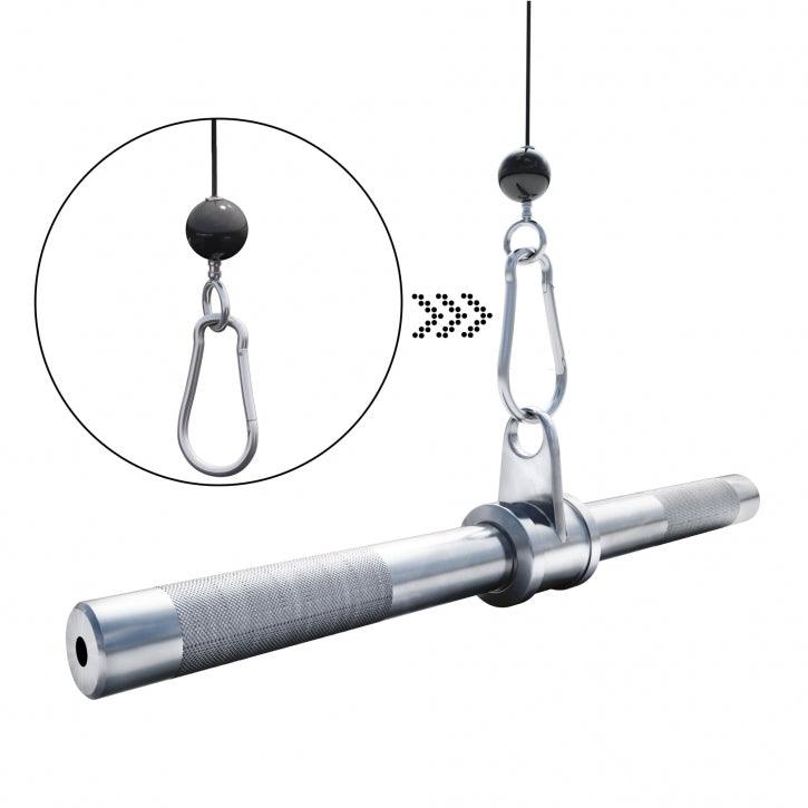 Trizeps Bizeps Stange mit Drehgelenk aus Chrom
