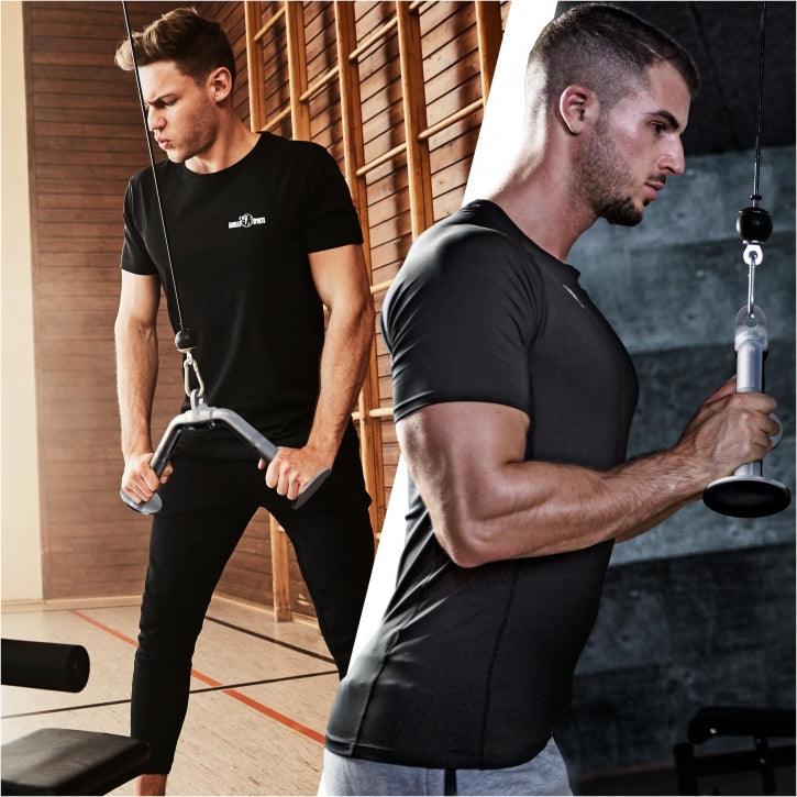 Trizeps V-Griff mit Gelenk aus Chrom