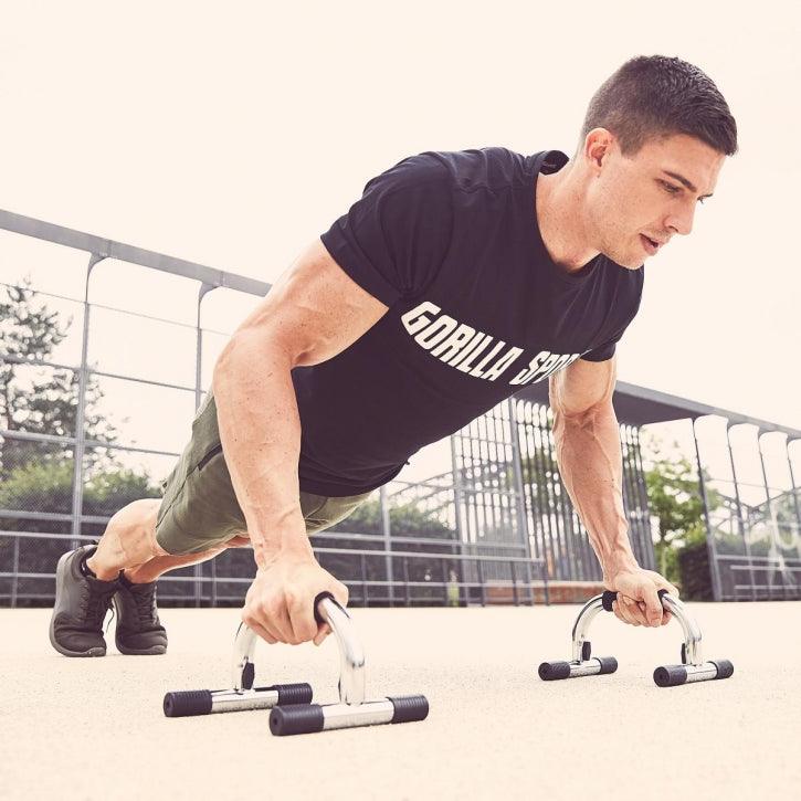 Liegestützgriffe verchromt