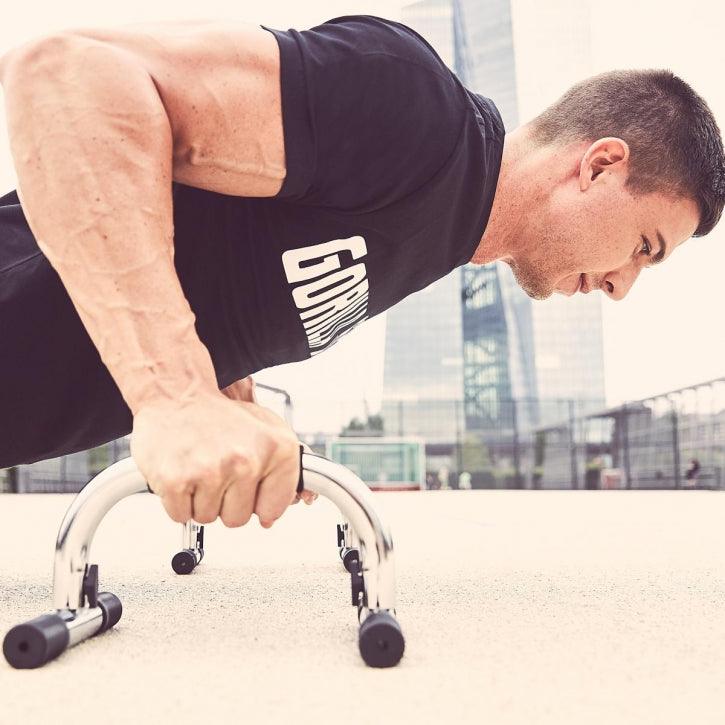 Liegestützgriffe verchromt