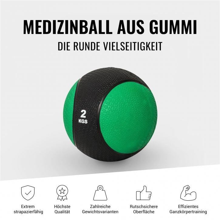 Medizinball aus Gummi 1 - 10 kg