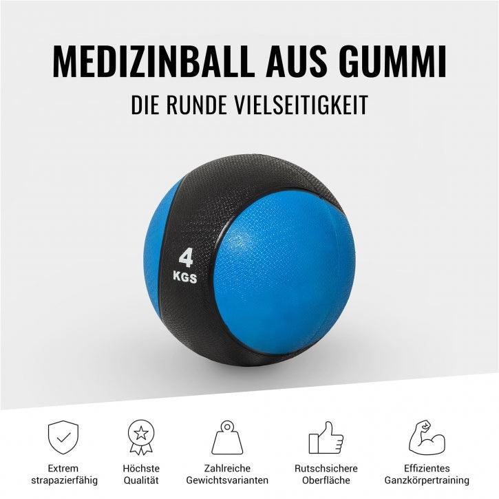 Medizinball aus Gummi 1 - 10 kg