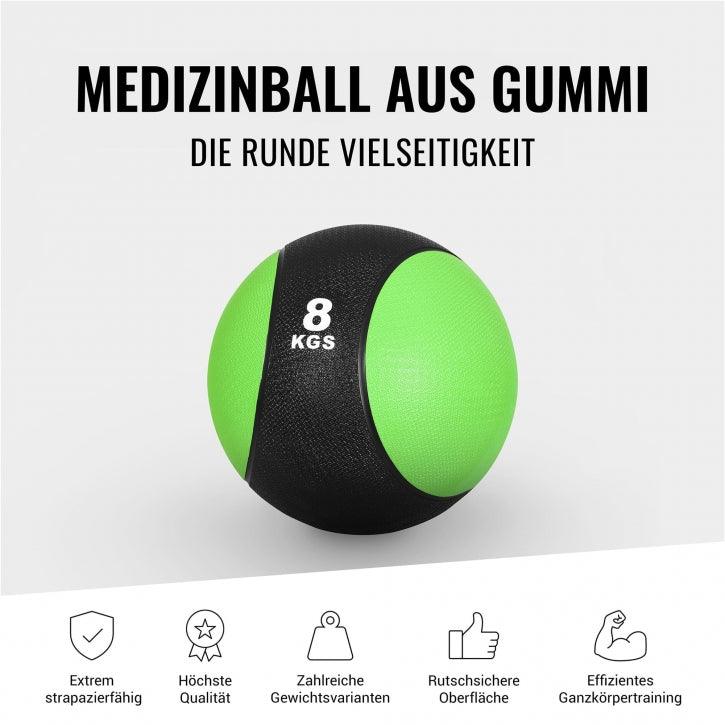 Medizinball aus Gummi 1 - 10 kg