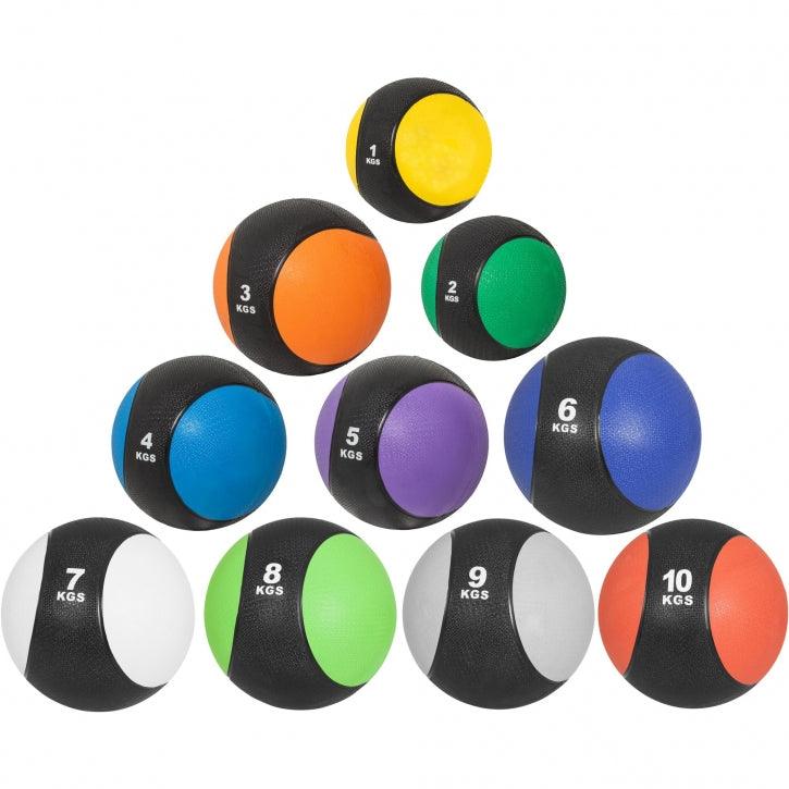 Medizinball aus Gummi 1 - 10 kg
