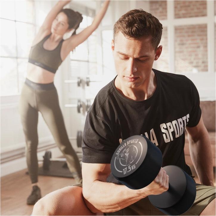 Kurzhantel Gummi 2,5 - 40 kg