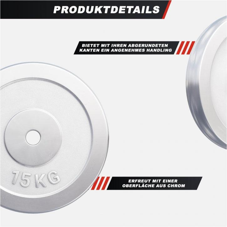 Hantelscheibe 30/31 mm Chrom 0,5-30 KG