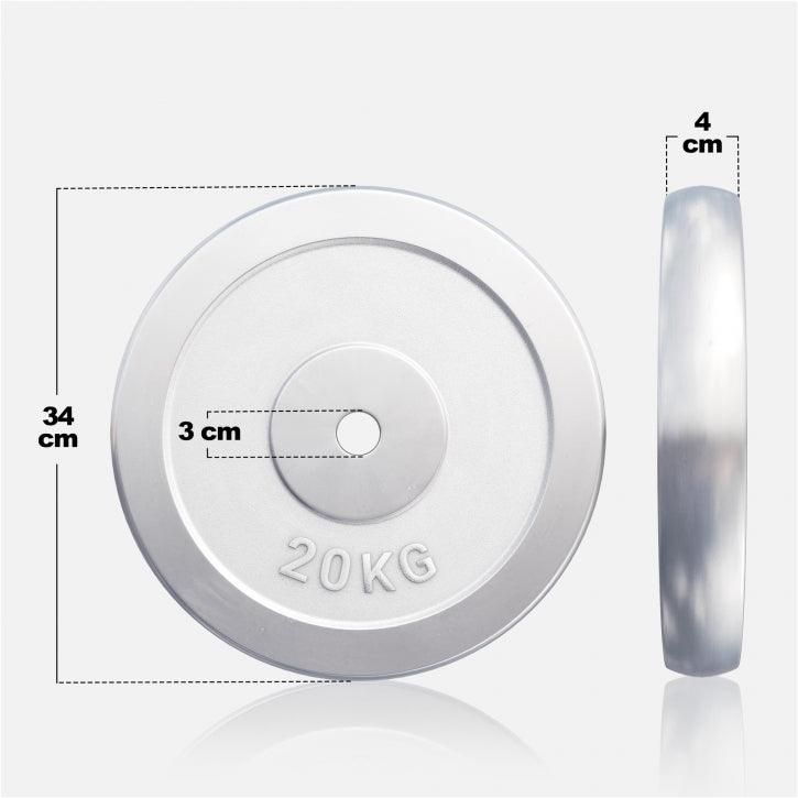 Hantelscheibe 30/31 mm Chrom 0,5-30 KG