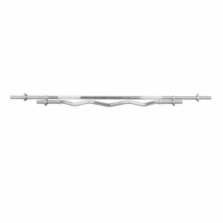 Hantelstangen Set - 183 cm (6ft) Langhantelstange & 122 cm (4ft) EZ Curl Bar