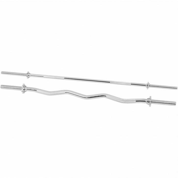 Hantelstangen Set - 183 cm (6ft) Langhantelstange & 122 cm (4ft) EZ Curl Bar