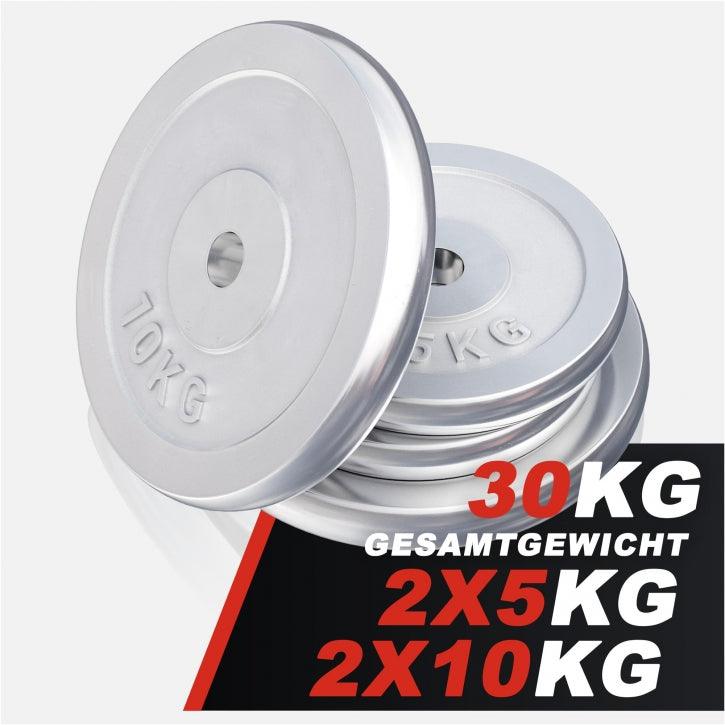 Hantelscheibe 30/31 mm Chrom 0,5-30 KG