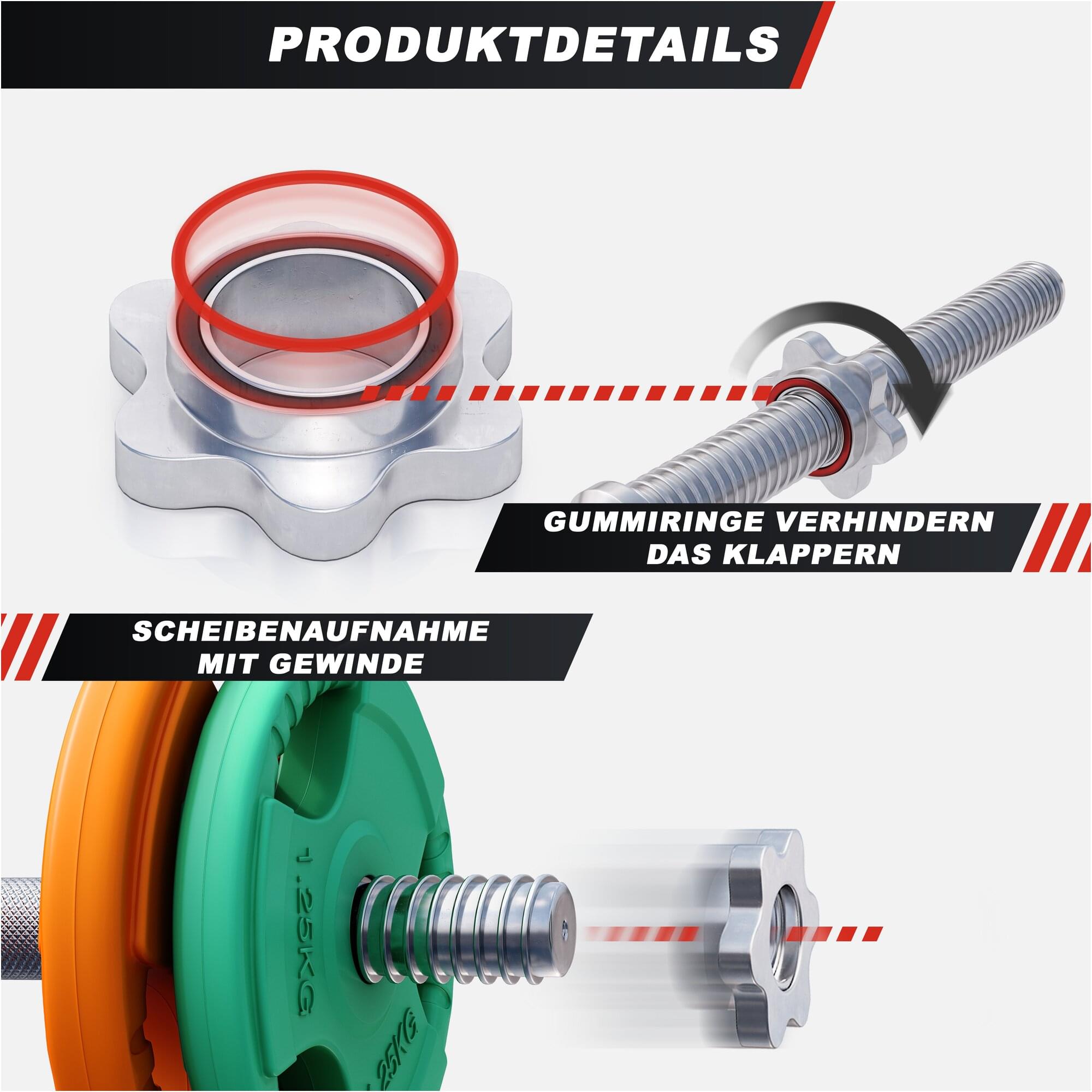 Kurzhantelset Gummi Gripper 20 kg