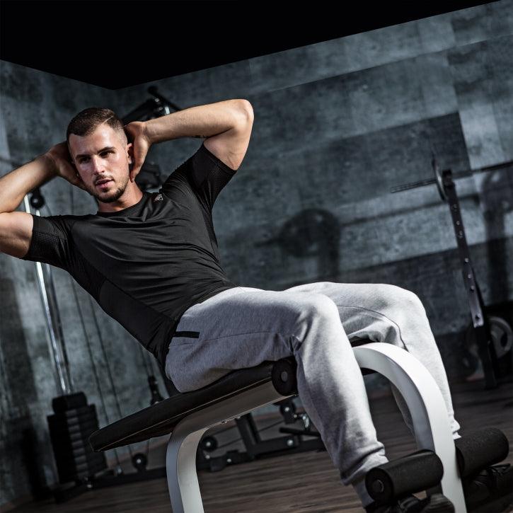 Sit Up Hantelbank Weiss