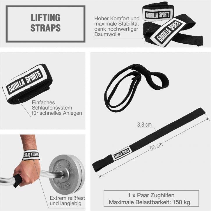 Lifting Straps Schwarz/Weiß
