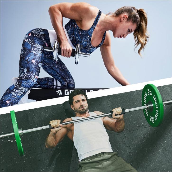 Hantelgriffe aus Silikon in Schwarz