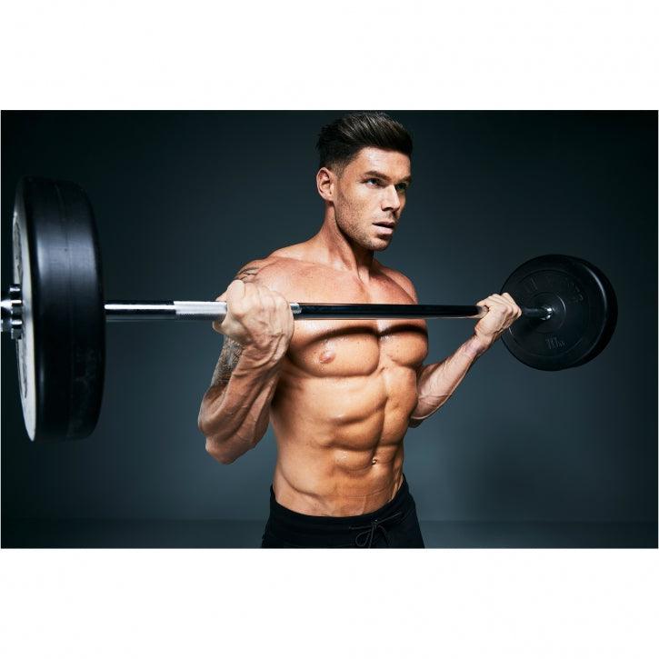 Langhantelstange Chrom 180 cm mit Sternverschluss