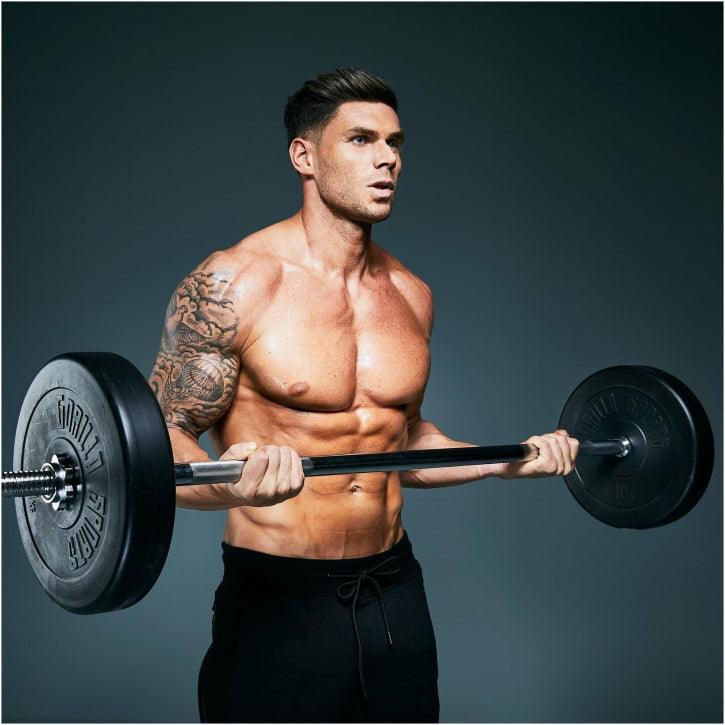 Langhantelstange Chrom 200 cm mit Sternverschluss