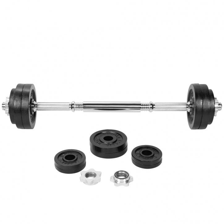 Hantelset Gusseisen 22 kg Verstellbar 2 in 1