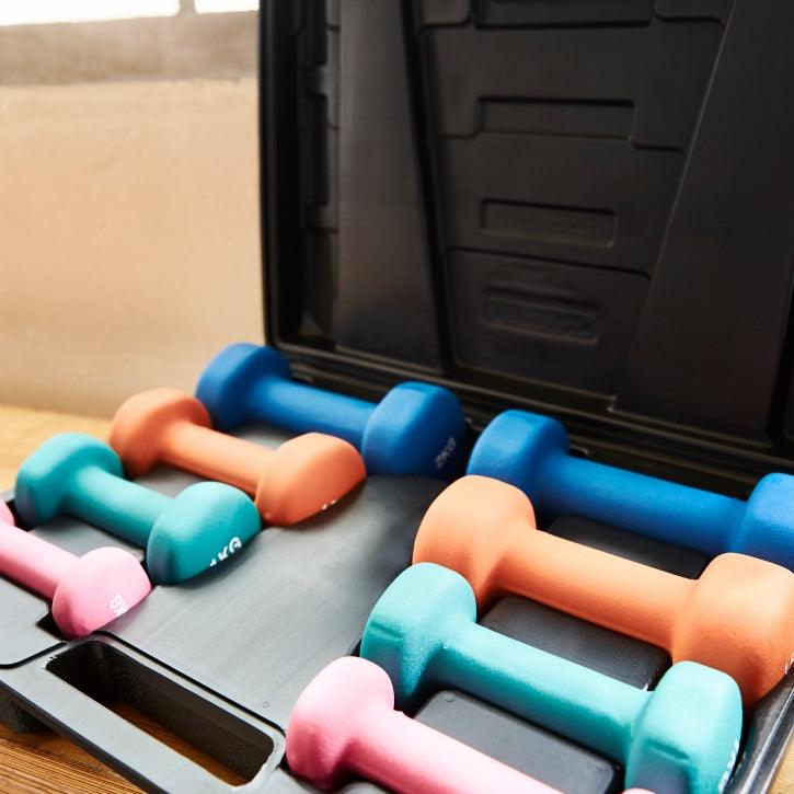 Gymnastikhanteln Set 10 kg mit Koffer