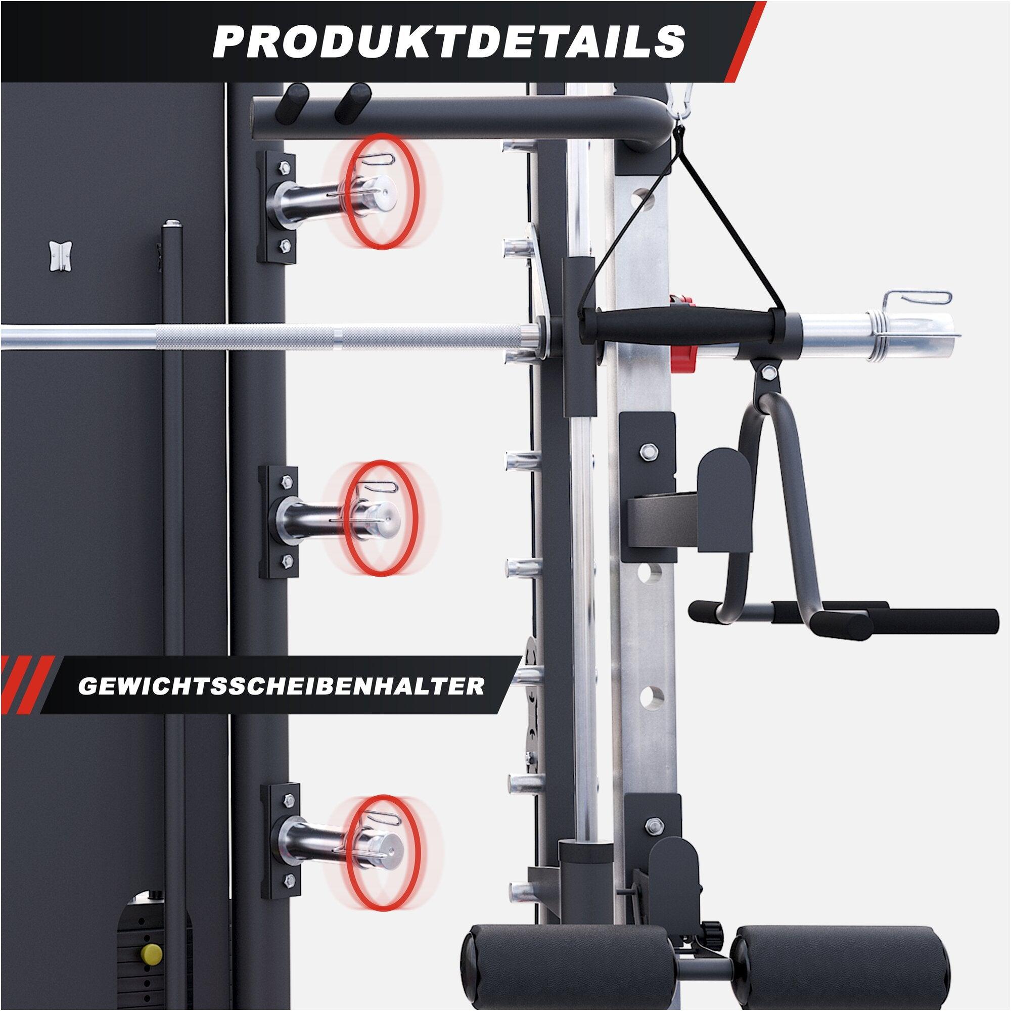 Multistation Smith Machine mit Gewichten