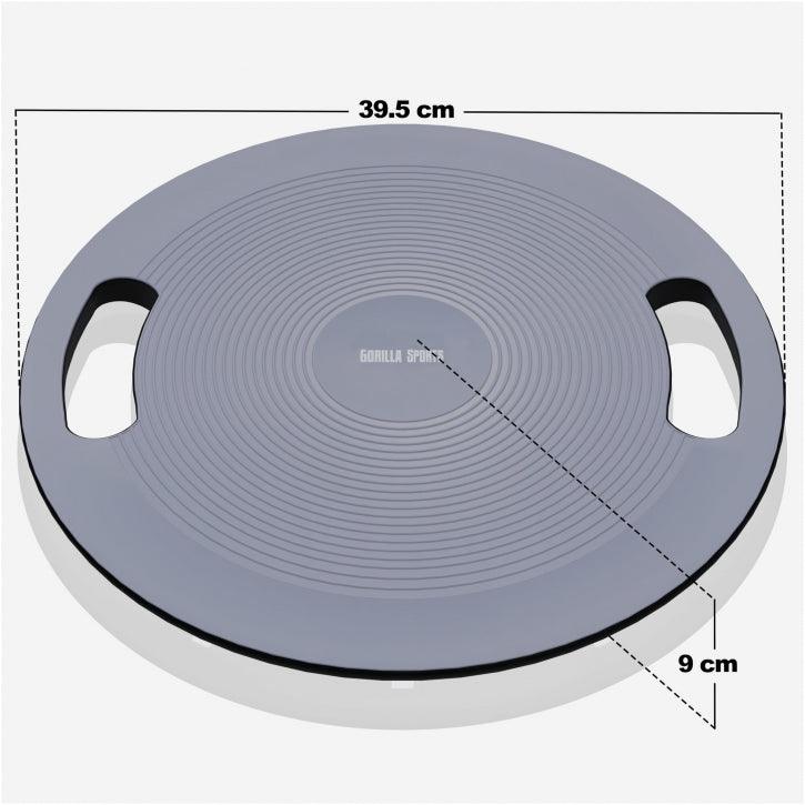 Balance Board mit Griffen in Schwarz/Dunkelgrau