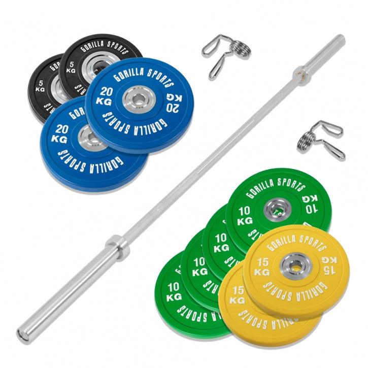 Squat Rack inkl. Olympia Langhantelset Profi 140 kg