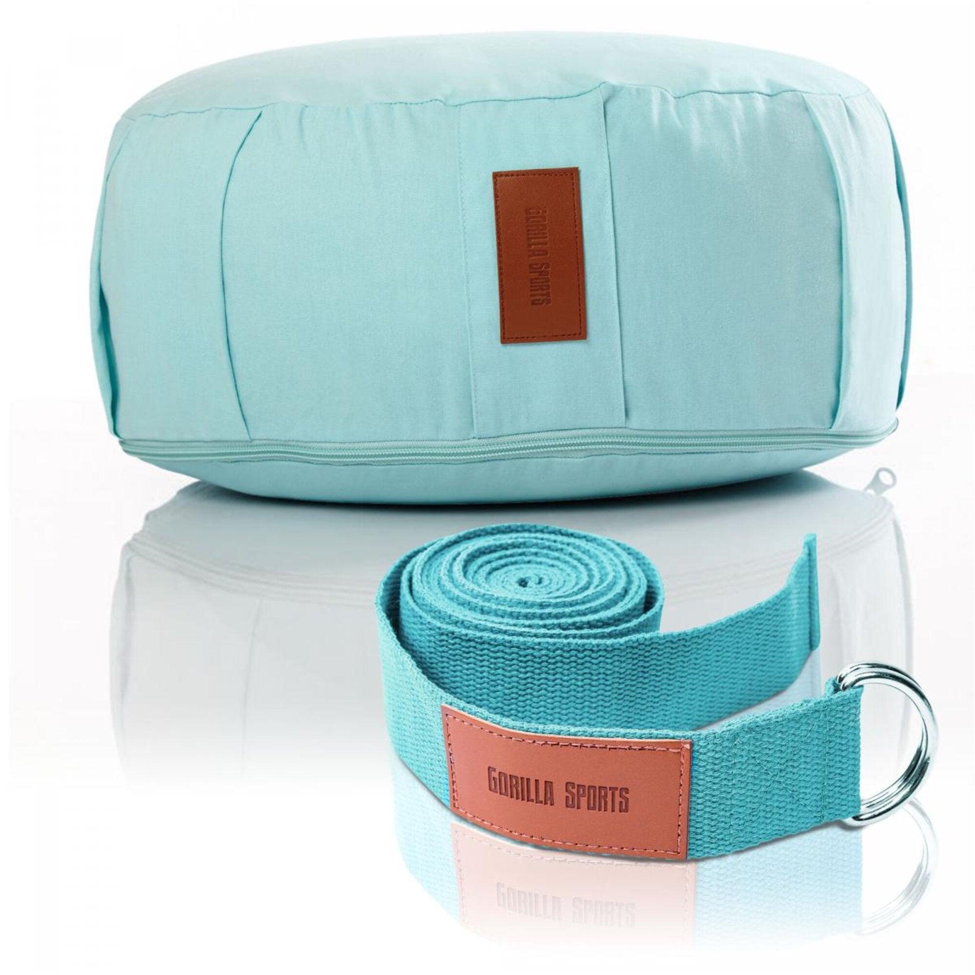 Yoga Set inkl. Yogakissen und Yogagurt in verschiedenen Farben