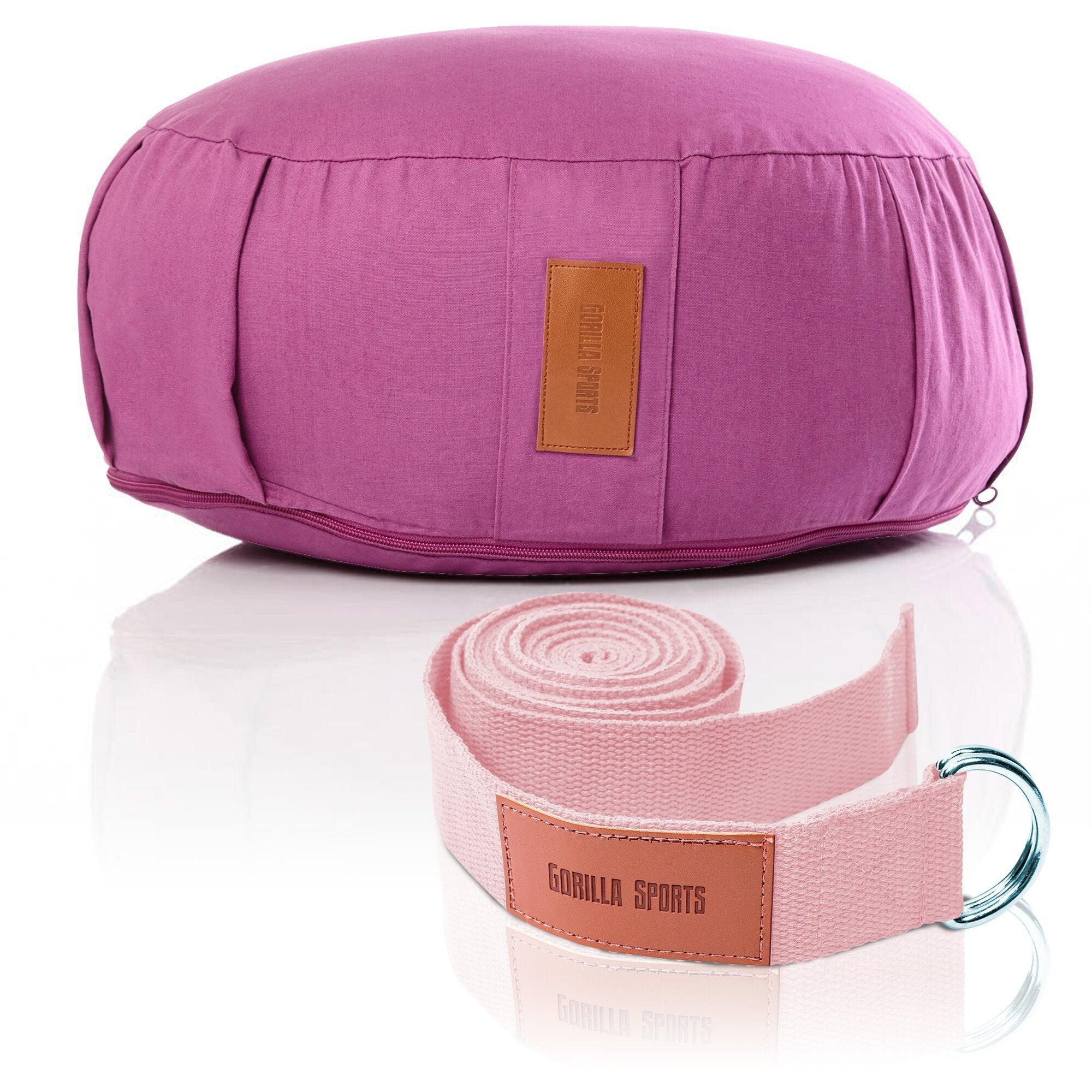 Yoga Set inkl. Yogakissen und Yogagurt in verschiedenen Farben