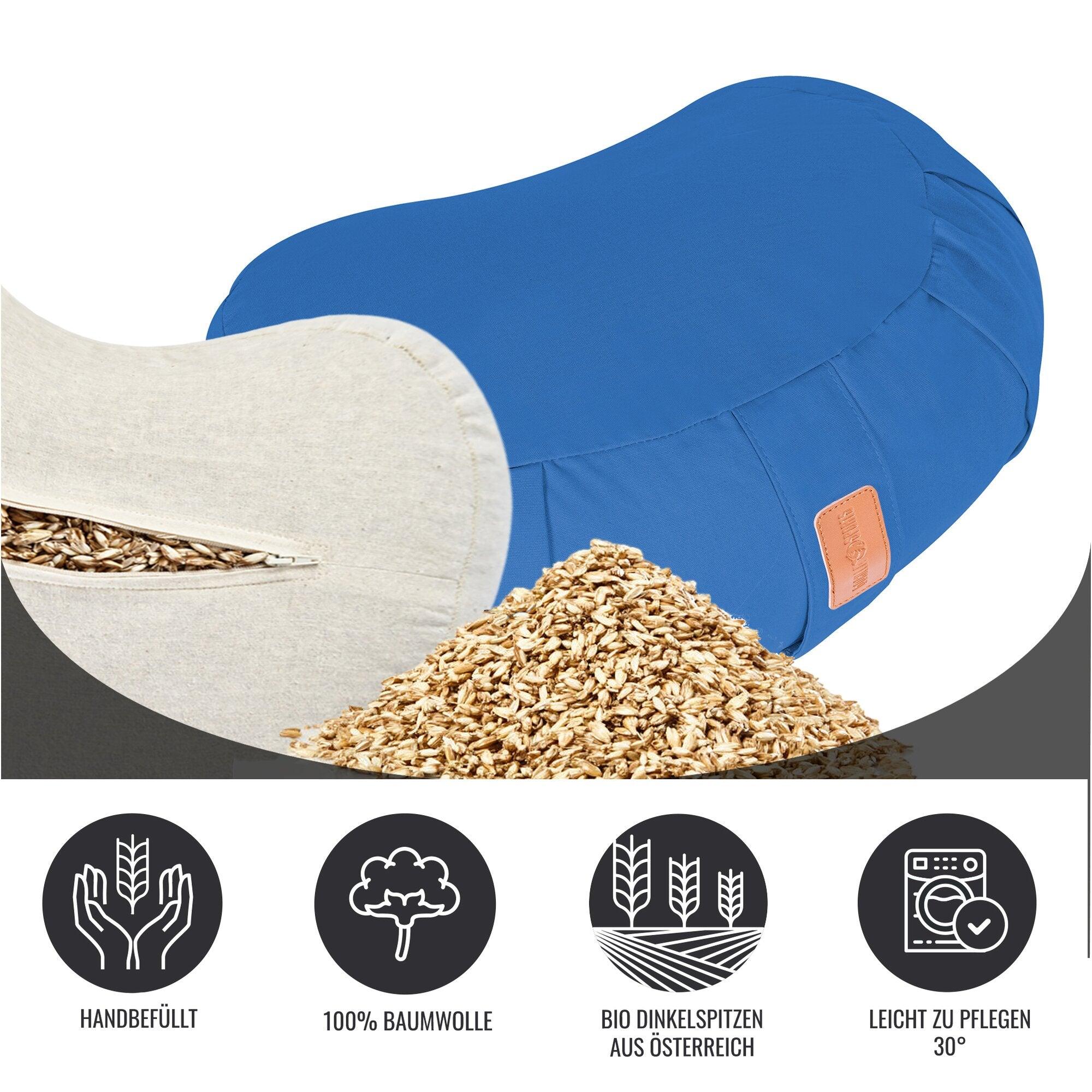 Yoga Halbmondkissen in verschiedenen Farben