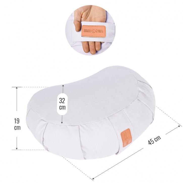 Yoga Halbmondkissen in verschiedenen Farben