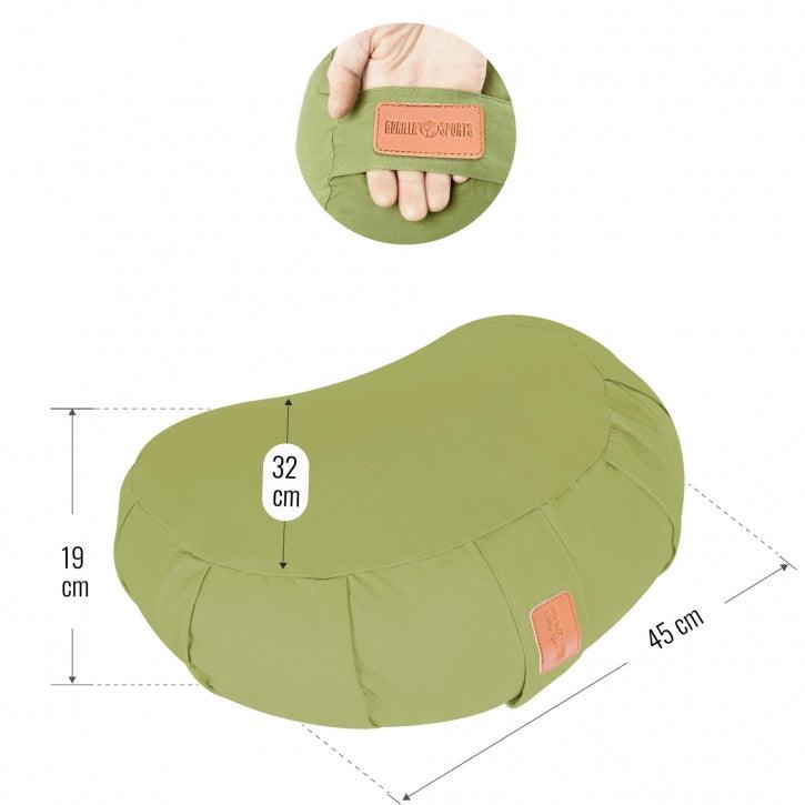 Yoga Halbmondkissen in verschiedenen Farben