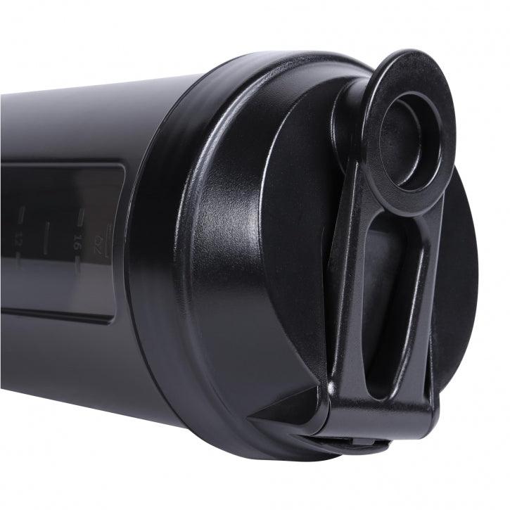 Protein Shaker 500 ml mit Pulverfach schwarz