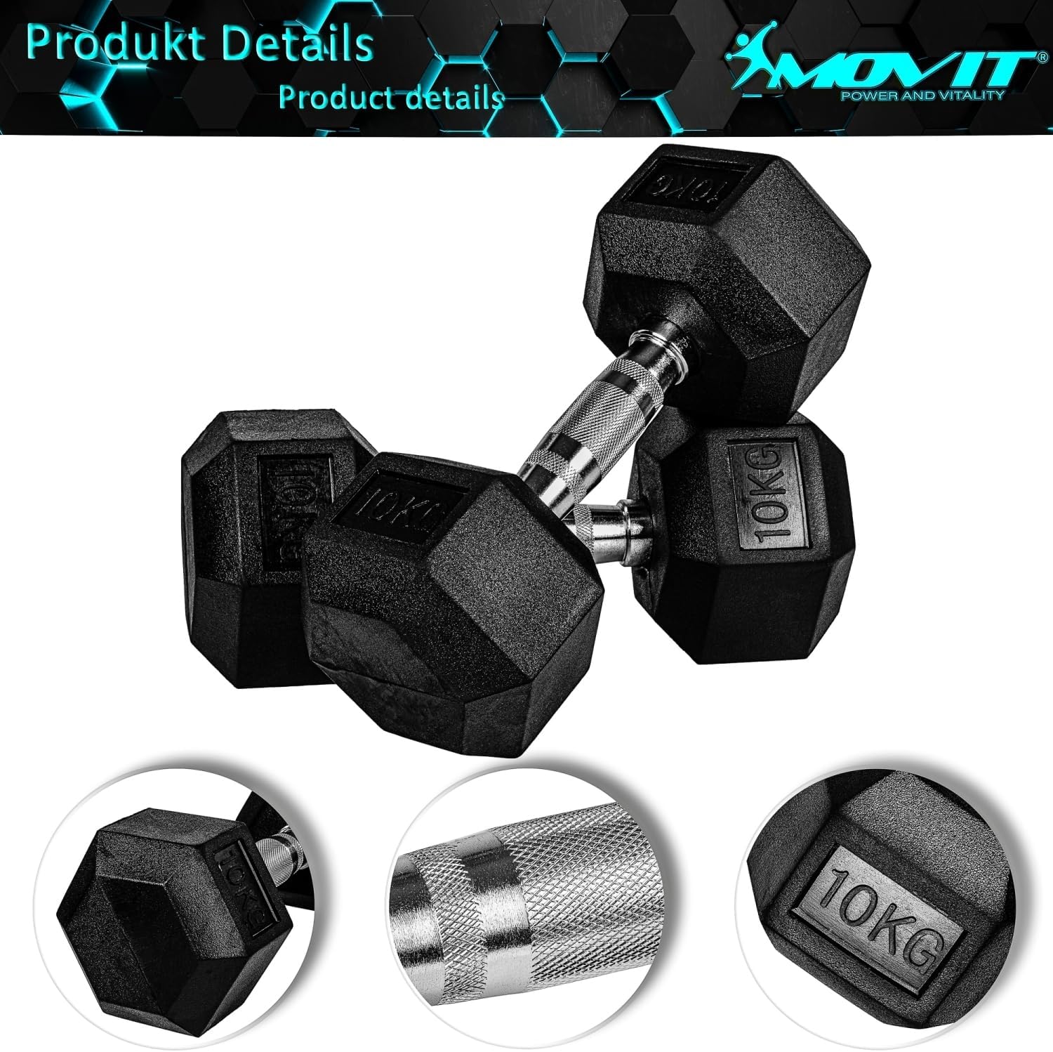 Hexagon Kurzhantel Set 4 - 60 kg