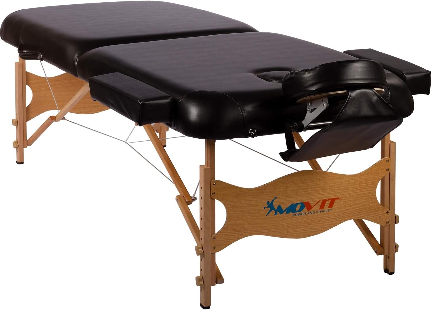 Massageliege Schwarz/Weiss