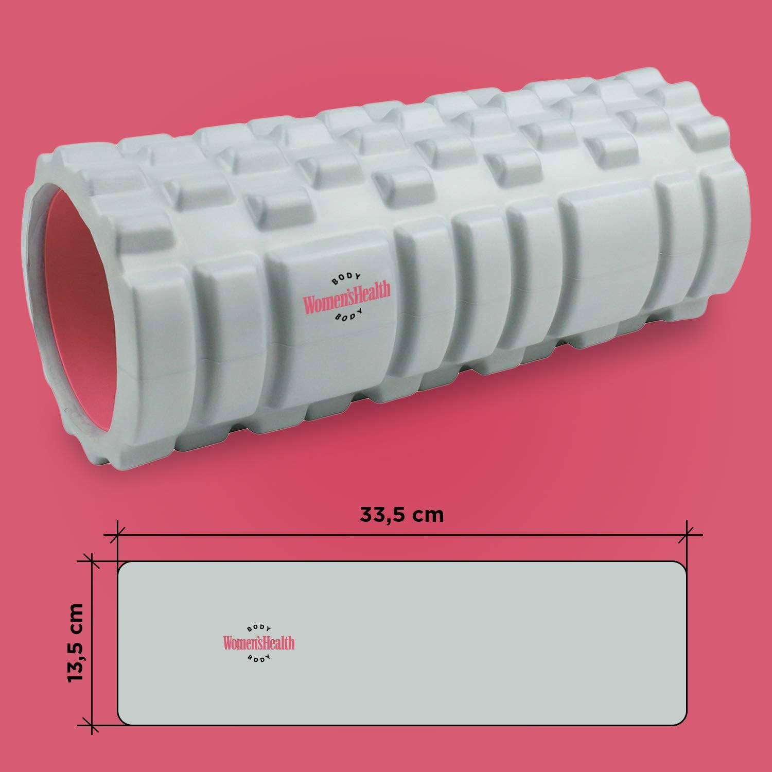 Faszienrolle Grau/Pink