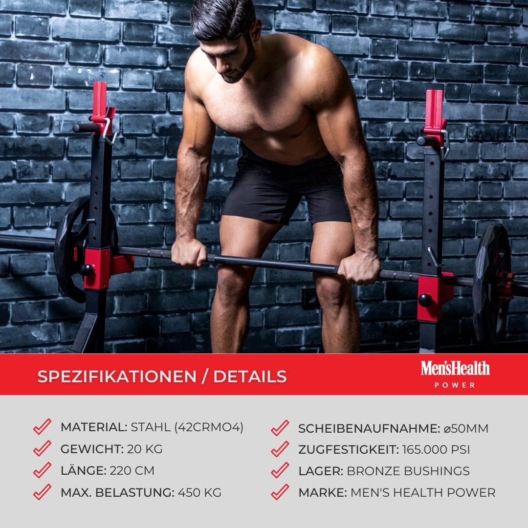 Olympia Langhantelstange 50/51 mm Schwarz