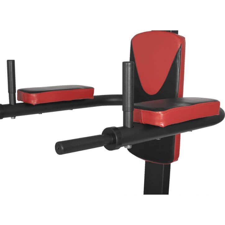 Klimmzugstation mit Multifunktion in Schwarz/Rot