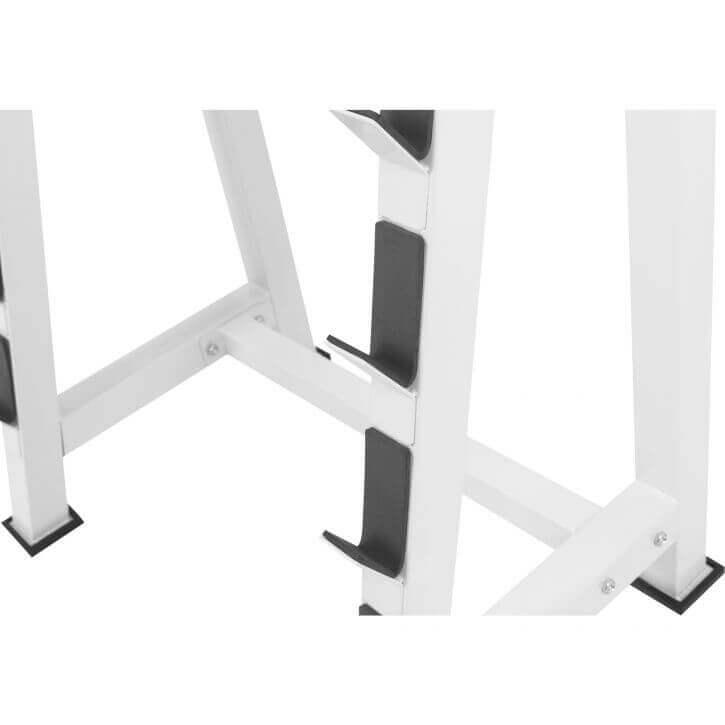 Langhantelablage Weiss/Schwarz