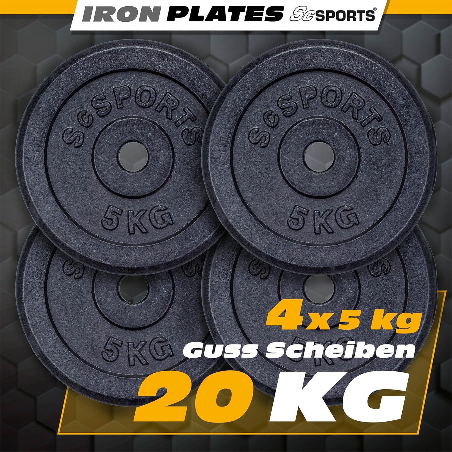 Hantelscheiben Gusseisen 30/31 mm 10 - 40 kg