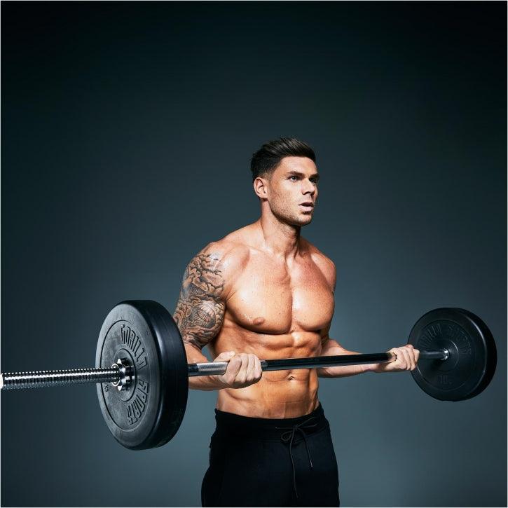 Langhantelstange Chrom 150 cm mit Sternverschluss