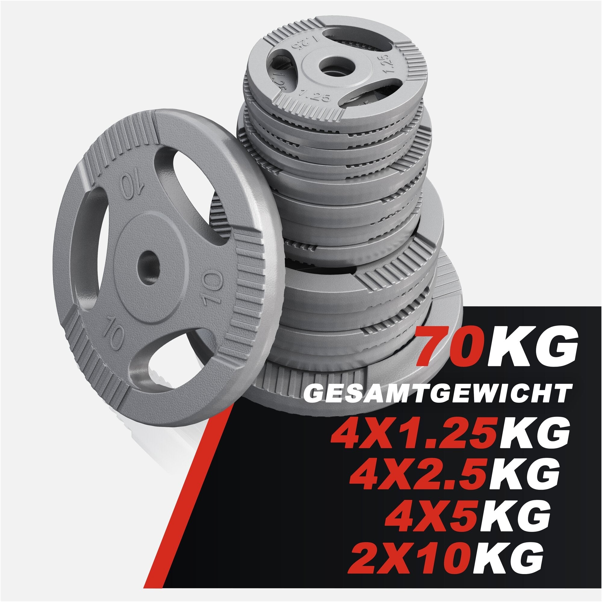 SZ-Curlset Gusseisen Gripper 70 kg