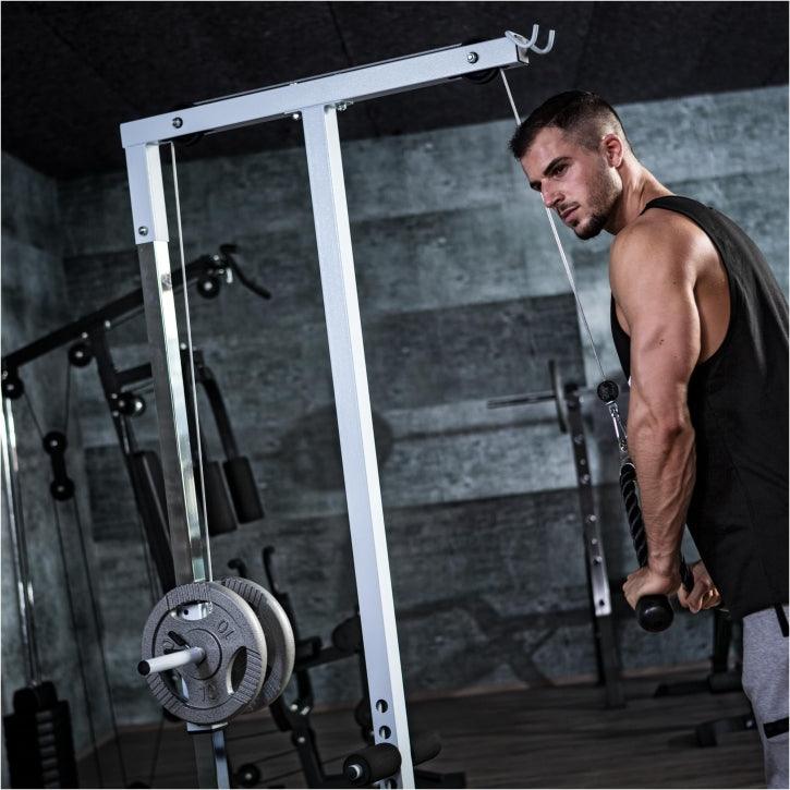 Latzugstation in Weiß/Schwarz