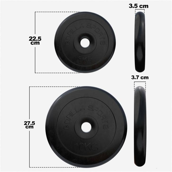 Hantelscheibe 30/31 mm Gummi 0,5-25 KG