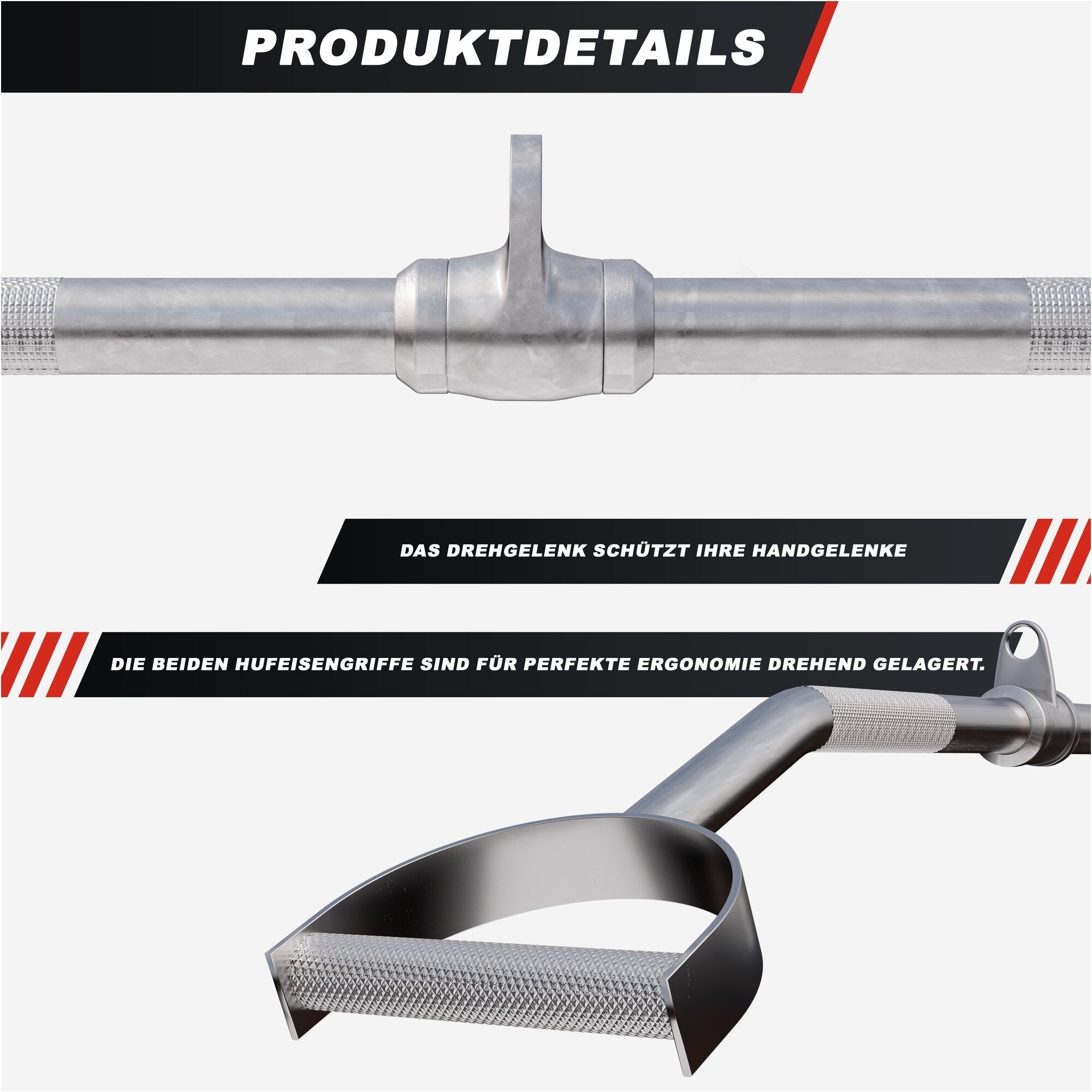 Latzugstange mit Hufgriff gebogen