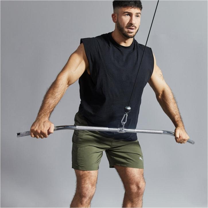 Latzugstange aus Chrom mit Drehgelenk