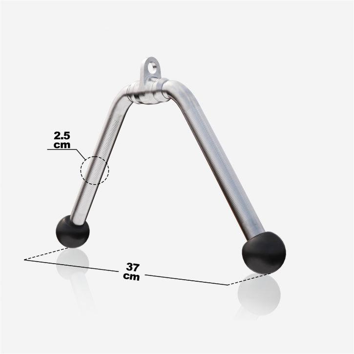 Trizeps mit breitem V-Griff Breit und Drehgelenk in Chrom