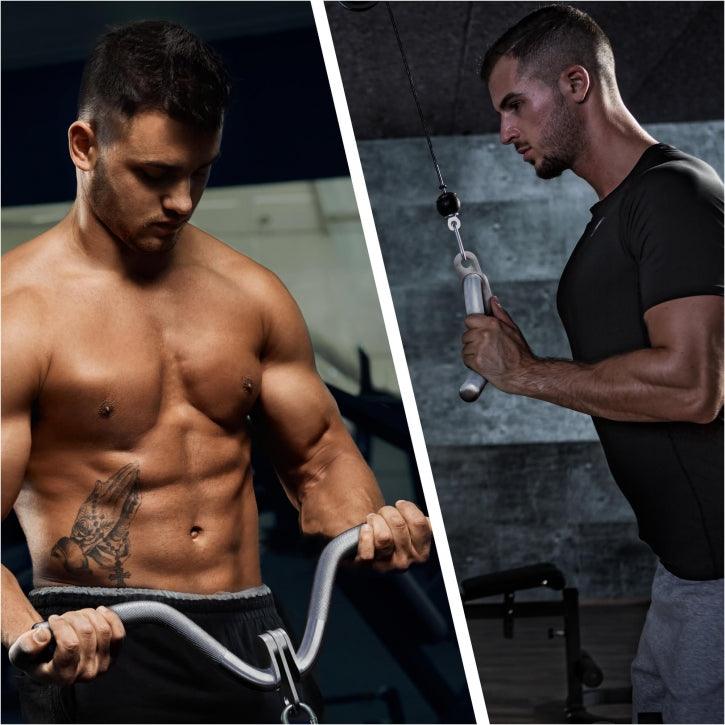 Trizeps Curlgriff mit Drehgelenk in Chrom